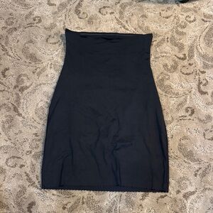 Black High-Waist Shaping Slip Skirt
